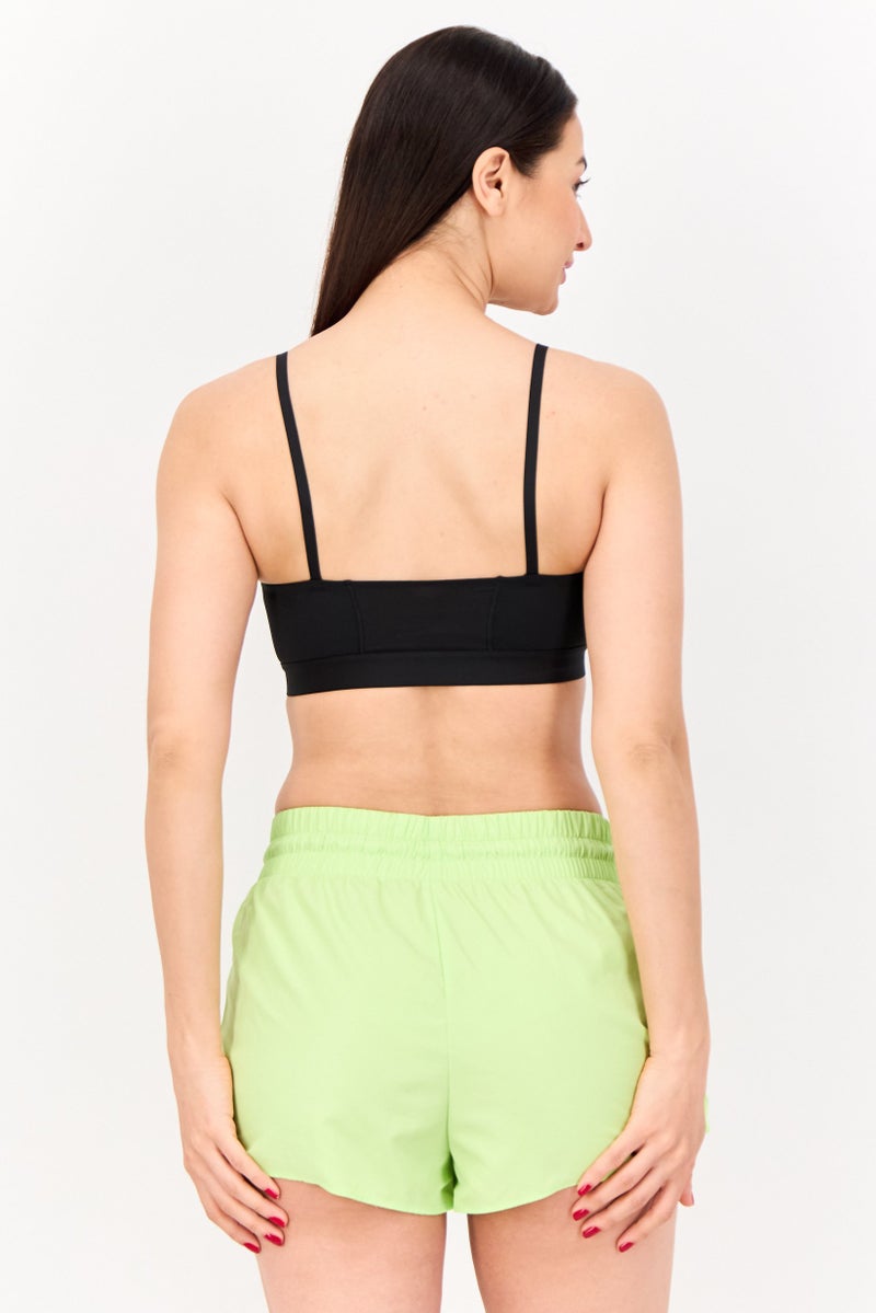 Adidas Women Brand Logo Padded Sports Bras, Black - Image 3