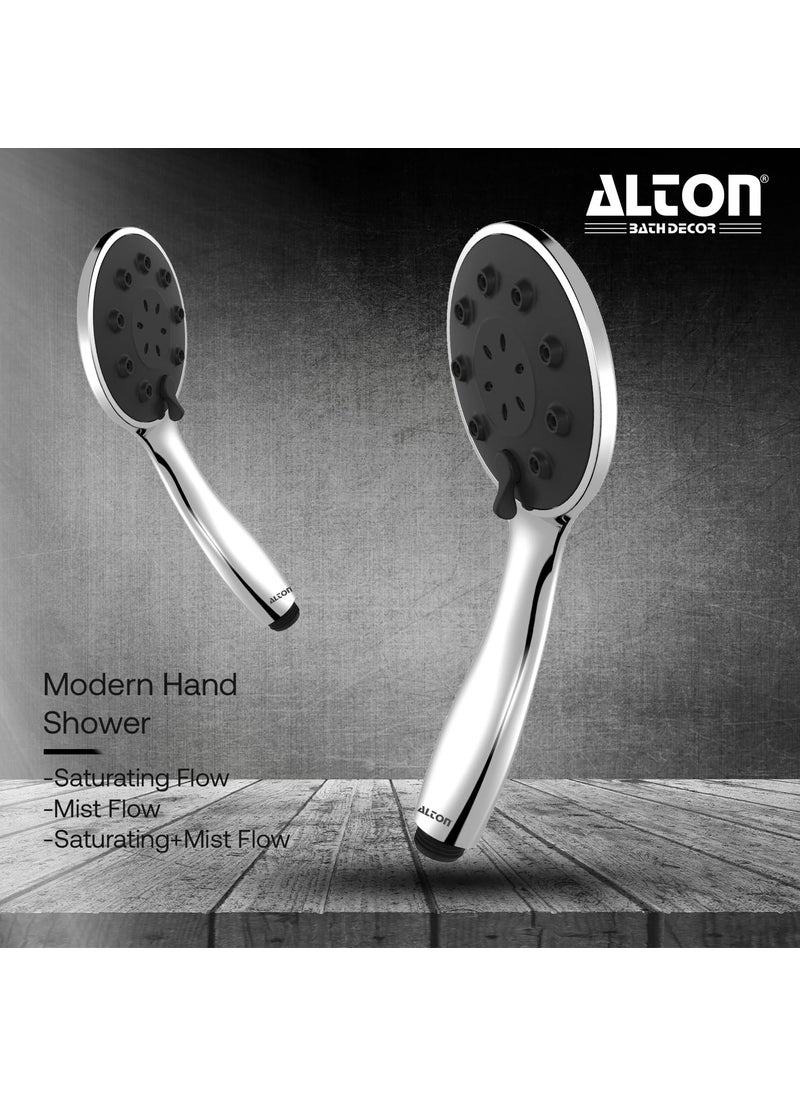 Alton ALTON SHR22301 ABS3Function 4INCH Hand Shower With SS304 Grade 15 Mtr Flexible Hose Wall Hook Silver  - Image 4