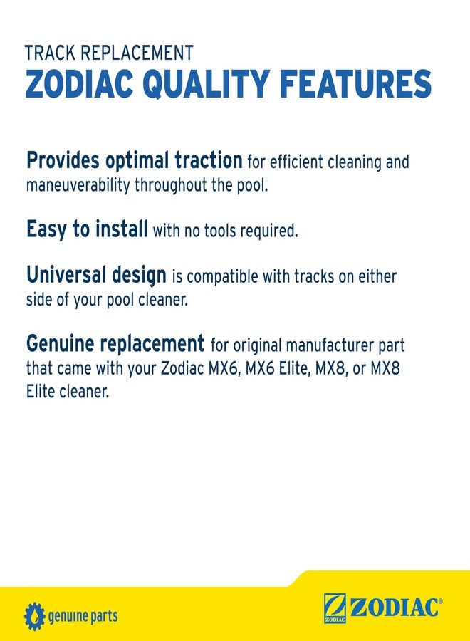 زودياك قطعة غيار مسار Zodiac Baracuda R0526100 لمنظف حمامات السباحة الأرضي Baracuda MX8 ذي نظام الشفط الجانبي - Image 2