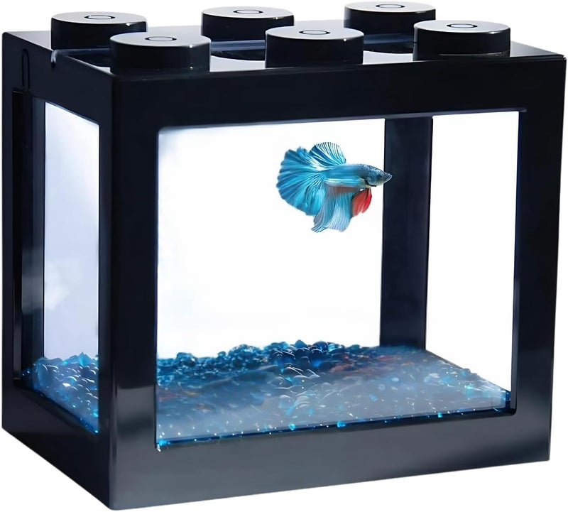 Western Era Small Betta Fish Tank – Compact, Durable, Easy-to-Clean Acrylic Fish Aquarium, Perfect for Small Spaces Like Home, Office,Minimalist, Modern Design, Stylish, Low-Maintenance for Beginners - Image 1