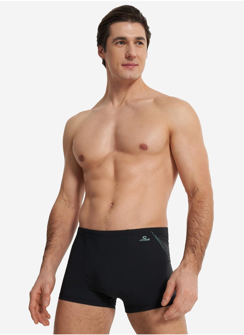 Joss Joss Men's Swimming Trunks-Shorts Black – Recycled Polyamide, Aquaforce Fabric with Lycra XtraLife, Chlorine & Seawater Resistant, Adjustable Fit  - Image 1