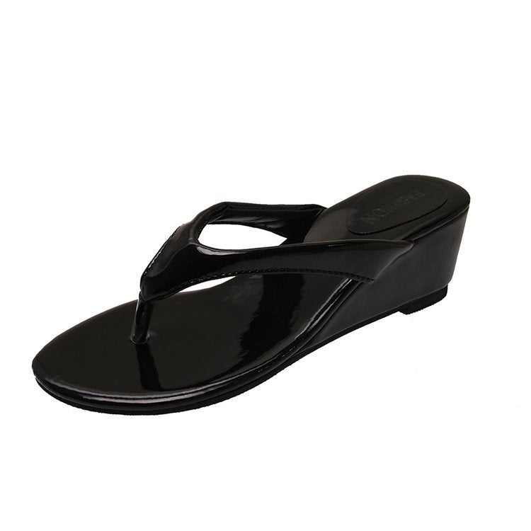 Women's Korean Style Wedge Flip Flops with Leopard Print Summer 2026 - Image 5