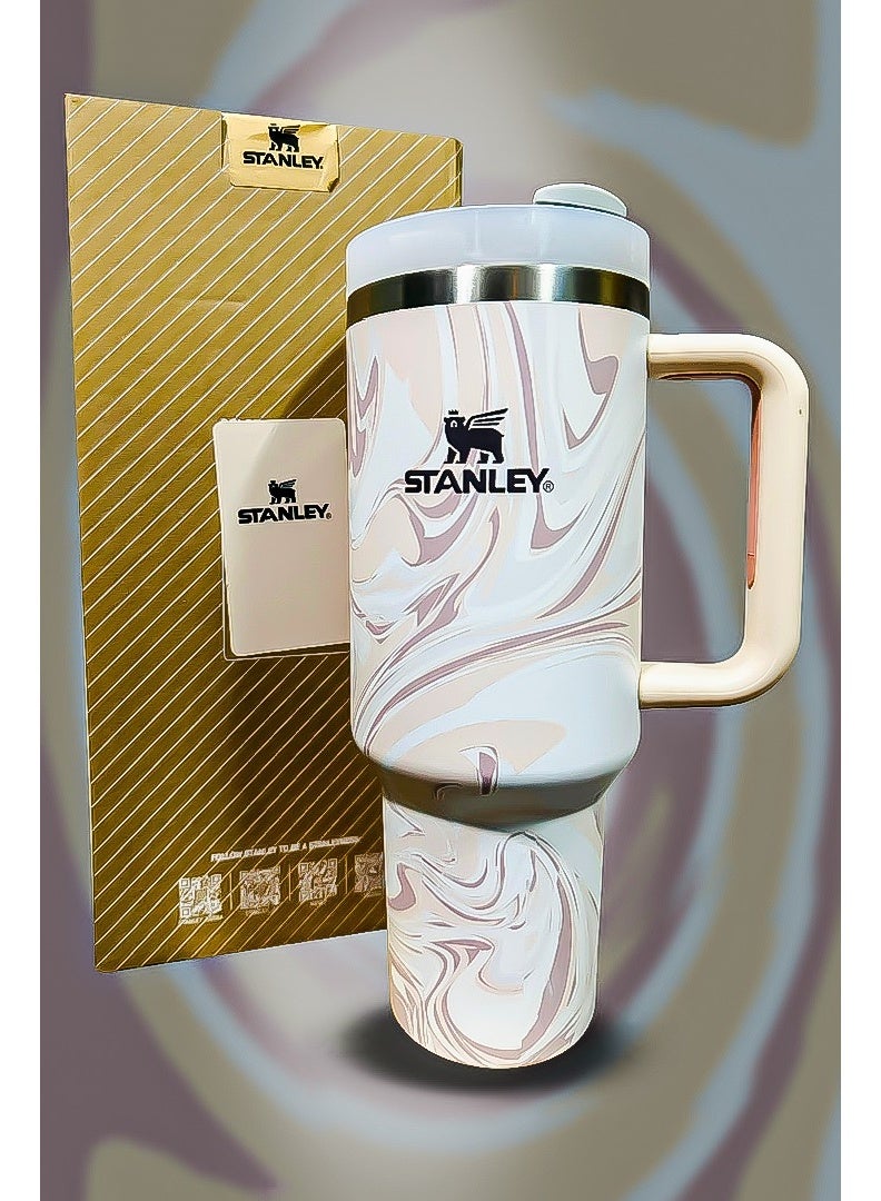 Stanley 40oz Tumbler – Stainless Steel Travel Mug with Reusable Straw | Leakproof FlowState Lid & Double-Wall Insulation | Keeps Drinks Hot for 16 Hours & Cold for 24 Hours | BPA-Free, Eco-Friendly & Dishwasher Safe | Slim Car Cup Holder Fit with Ergonomic Handle for Office, Travel & Outdoor Use - Image 3
