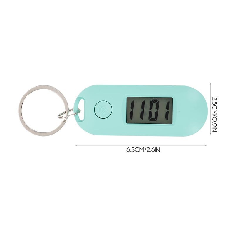 Light Green Digital Clock Keychain Silent Non Ticking For Students 6 5X2 5X1 9CM - Image 3