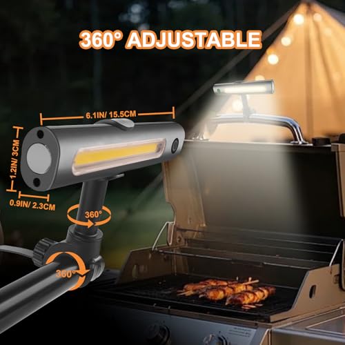 OHIFAST Barbecue Grill Light Designed for Blackstone & Weber Grill, Blackstone Griddle Accessories, Rechargeable LED Light for Outdoor, Grilling Accessories, Smoker BBQ Grilling Gift for Men Dad Him - Image 2