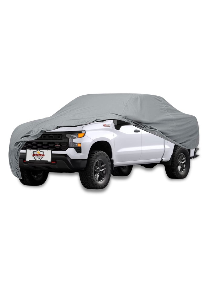 Zipporah All Weather Premium Lightweight 6-Layers Protective Car Cover 210T Compatible for 2020-2025 Chevrolet Silverado 1500 with Left Driver Side Door Zipper, Security Lock and Mirror Pockets - Image 1
