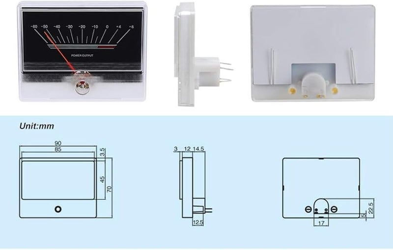 مقياس VU الصغير مؤشر مستوى الصوت مجموعة DIY من البلاستيك ABS - Image 4