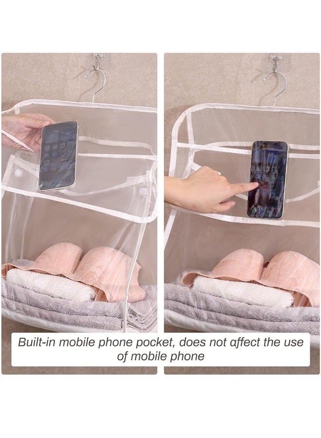 Bathroom Waterproof Hanging Bag, PVC Toiletries Storage Bag, Large Capacity Towel Clothes Organizer Bag, Shower Bag, Clear Bathroom Wash Bag for Home, Travel - Image 3