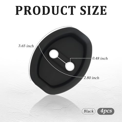 Figpade 4PCS Upgraded Car Door Latch Guard CoverSilicone Car Door Lock Cover for Car Door Protector and Noise ReductionUniversal Automotive Exterior Accessories 4 PCS - Image 3