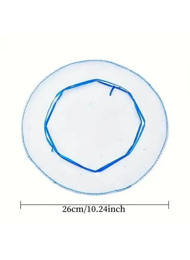 Blue Organza Drawstring Bags With Sequins 10pcs For Jewelry And Gift Packaging - Image 3