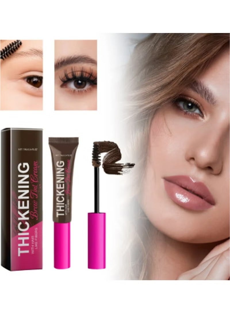 EELHOE Waterproof Tinted Brow Gel, Long-lasting Eyebrow Shaping Makeup Gel, Liquid Thickening Brow Mascara, Smudge-Resistant, Flake-Resistant, Volumizing Enhance Brow Mascara (Cool Gray Brown) - Image 2