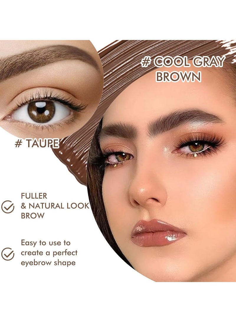 EELHOE Waterproof Tinted Brow Gel, Long-lasting Eyebrow Shaping Makeup Gel, Liquid Thickening Brow Mascara, Smudge-Resistant, Flake-Resistant, Volumizing Enhance Brow Mascara (Cool Gray Brown) - Image 4
