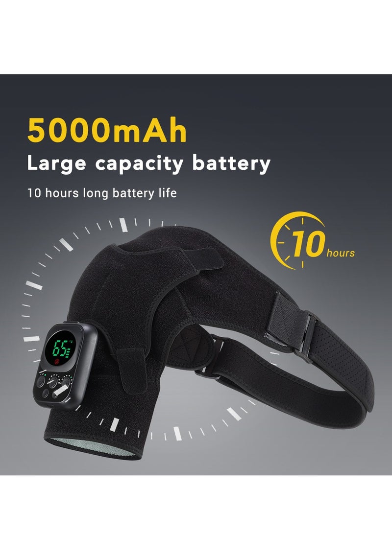 Loquat Smart Electric Heating Massage Shoulder Strap: High-Frequency Vibration, 8 EMS Modes, 6 Temperature Settings, Wireless Control, Remote App Operation, Comfortable Therapy - Perfect for Shoulder and N - Image 5