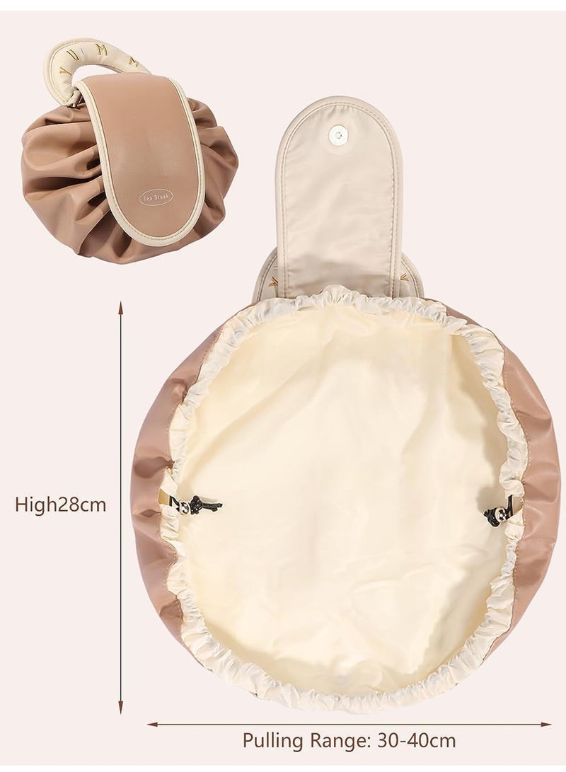 MONOGUE Drawstring cosmetics bag Travel Organization Case Flat Lay Large Cosmetic Bag Suitable For Travel Gift And Daily Use  - Image 2