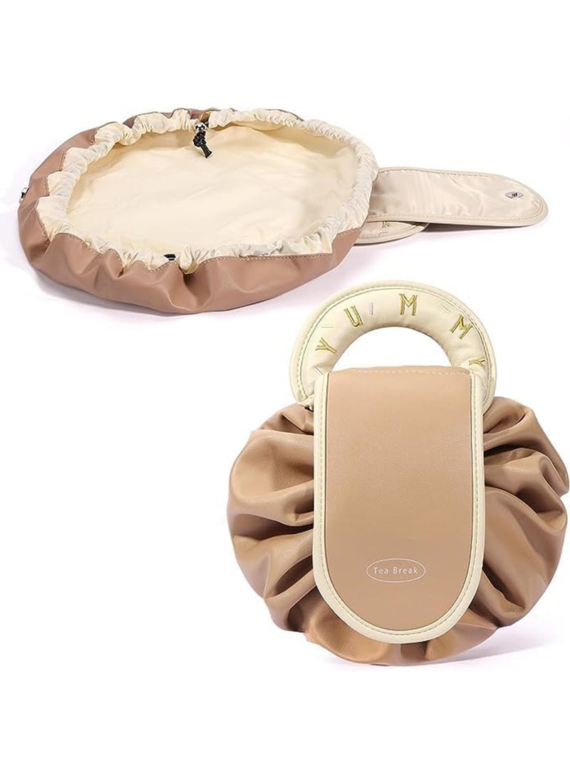 MONOGUE Drawstring cosmetics bag Travel Organization Case Flat Lay Large Cosmetic Bag Suitable For Travel Gift And Daily Use  - Image 1