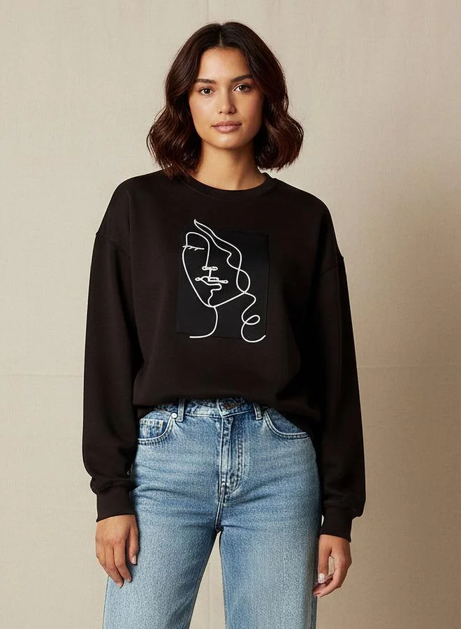 2Xtremz 2Xtremz Regular Fit Sweatshirt with Applique