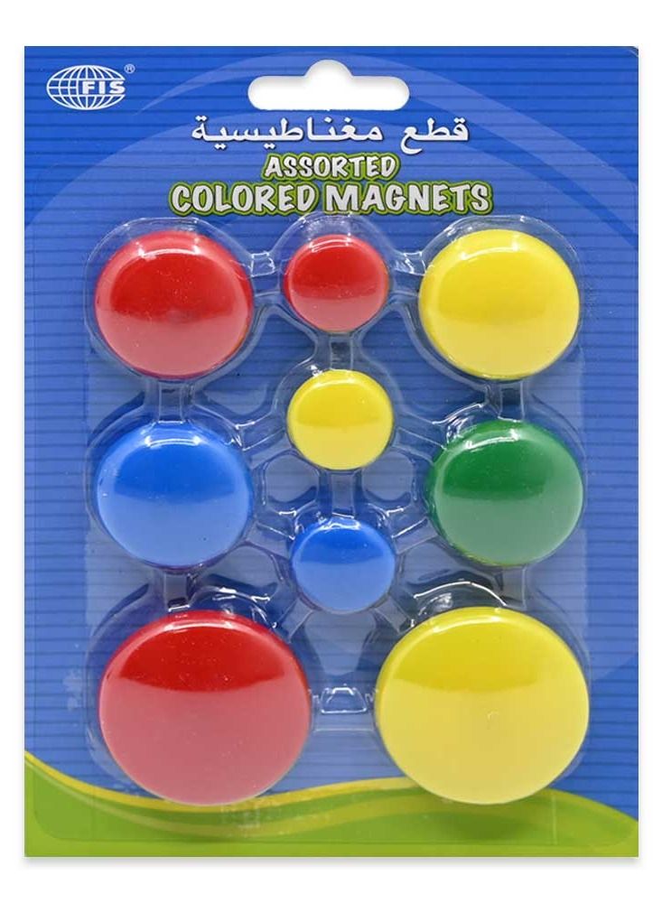 FIS Multicolor  Magnets Non Transperent Assorted color and sizes, Pack includes 3 sets of 9 Pieces -FSMIA-PACK - Image 2