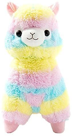 XIAOHONG 13.8" Soft Llama Stuffed Animal Toy - Rainbow Llamacorn Alpaca Plush Animals Toy Cute Llama Doll Rainbow Alpaca Doll Alpaca Plush Toy Pillows stuffed llama large Adorable Birthday Gift (13.8inch) - Image 2