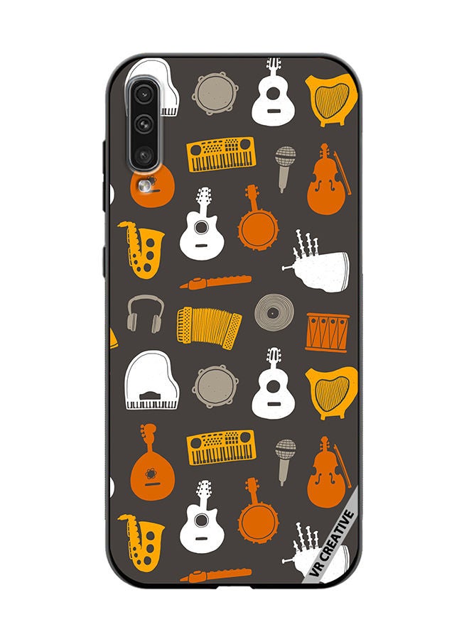 VR CREATIVE Protective Case Cover For Samsung Galaxy A50/A50s Musical Instruments Flat Design Multicolour - Image 1