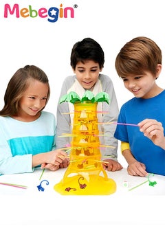 Falling Monkeys Game, Parent-Child Interactive Tabletop Game, Puzzle Game for 2-4 Players, Creative Family Game, Fun Game for Party Time and Family Activities, Ideal Gift for Kids Aged 5+
