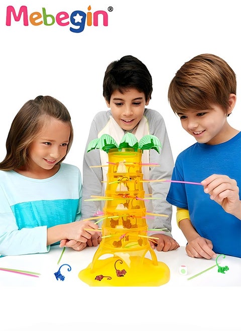 Falling Monkeys Game, Parent-Child Interactive Tabletop Game, Puzzle Game for 2-4 Players, Creative Family Game, Fun Game for Party Time and Family Activities, Ideal Gift for Kids Aged 5+