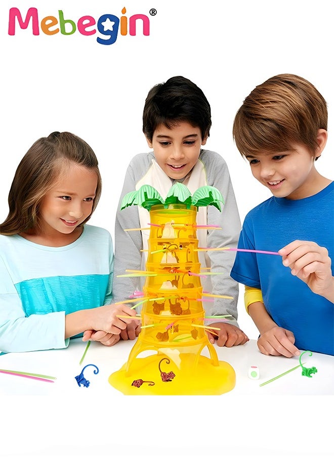 MEBEGIN - Falling Monkeys Game, Parent-Child Interactive Tabletop Game, Puzzle Game for 2-4 Players, Creative Family Game, Fun Game for Party Time and Family Activities, Ideal Gift for Kids Aged 5+ - Image 1