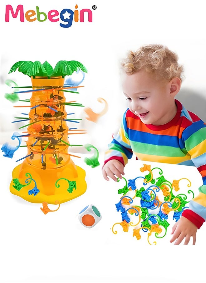 MEBEGIN - Falling Monkeys Game, Parent-Child Interactive Tabletop Game, Puzzle Game for 2-4 Players, Creative Family Game, Fun Game for Party Time and Family Activities, Ideal Gift for Kids Aged 5+ - Image 1
