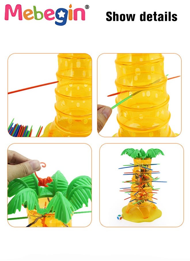 MEBEGIN - Falling Monkeys Game, Parent-Child Interactive Tabletop Game, Puzzle Game for 2-4 Players, Creative Family Game, Fun Game for Party Time and Family Activities, Ideal Gift for Kids Aged 5+ - Image 1