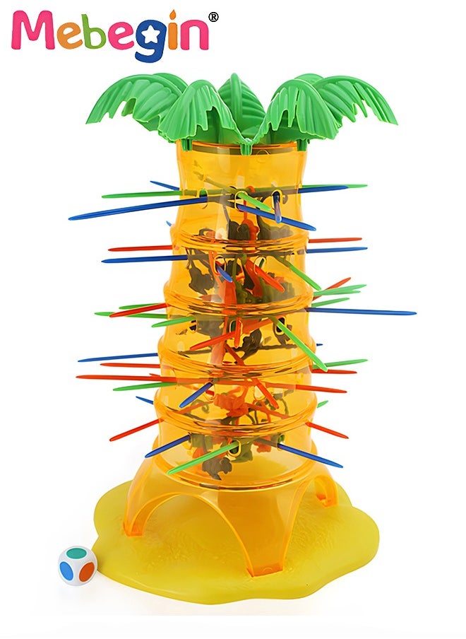 MEBEGIN - Falling Monkeys Game, Parent-Child Interactive Tabletop Game, Puzzle Game for 2-4 Players, Creative Family Game, Fun Game for Party Time and Family Activities, Ideal Gift for Kids Aged 5+ - Image 1