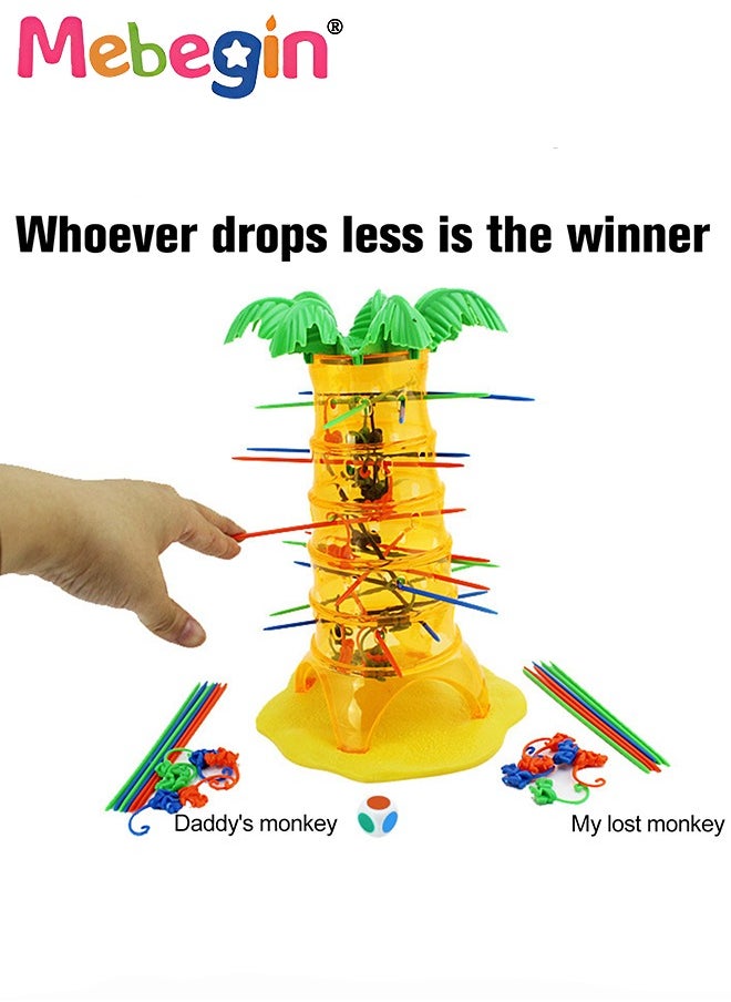 MEBEGIN - Falling Monkeys Game, Parent-Child Interactive Tabletop Game, Puzzle Game for 2-4 Players, Creative Family Game, Fun Game for Party Time and Family Activities, Ideal Gift for Kids Aged 5+ - Image 1