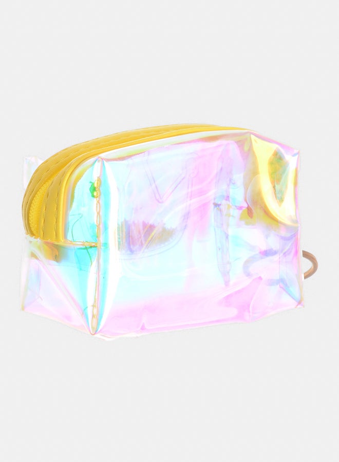Akher el Ankoud Mini wallet with yellow crown pattern key chain - Image 2