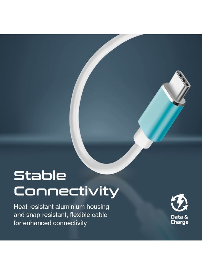 PROMATE 4-in-1 Type-C Sync/Charge Adapter With USB-A Adapter blue - Image 4