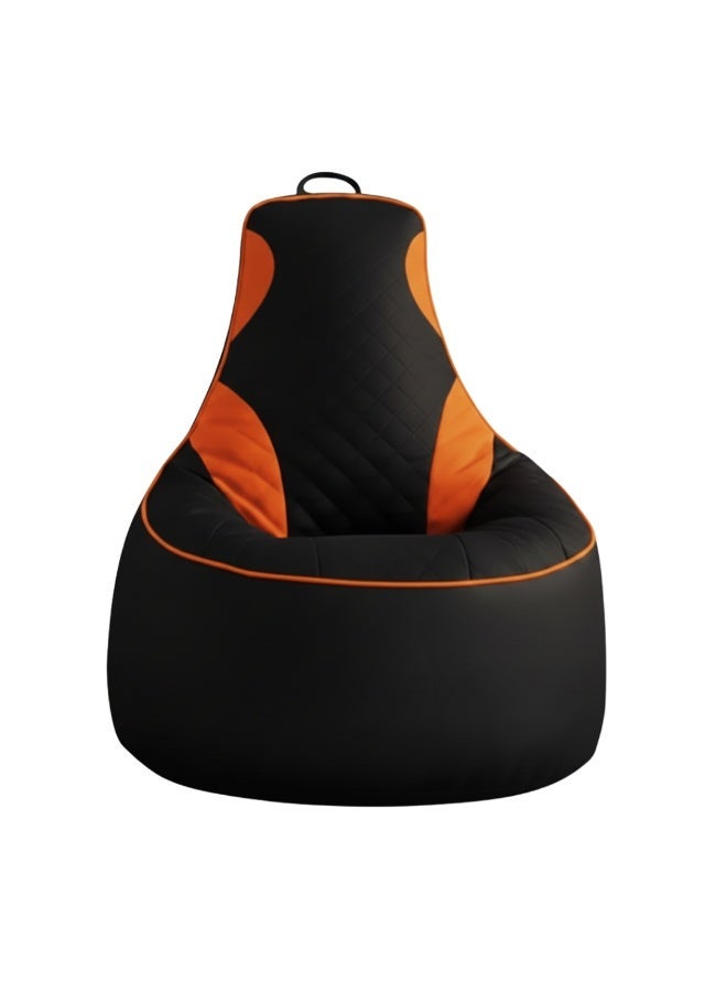 Premium Filled Gaming Bean Bag Chair – High-Back Quilted Seat, Side Pockets, Headphone Hanger & Water-Repellent Fabric – Ergonomic Support for Gaming, Lounge & Movie Nights - Image 1