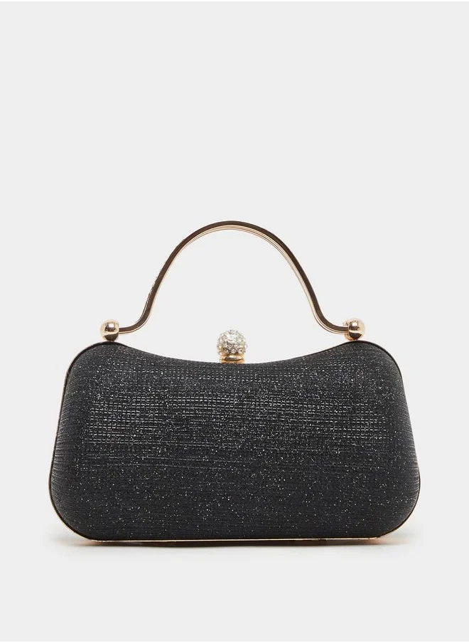 Styli Embellished Clutch Bag with Chain Strap