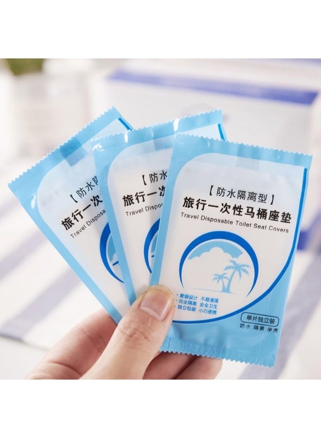 Disposable Plastic Toilet Seat Covers Antibacterial and Waterproof Portable Pocket Toilet Seat Covers for Use in Public Restrooms, Hotels and Airplanes (50 Count), - Image 5
