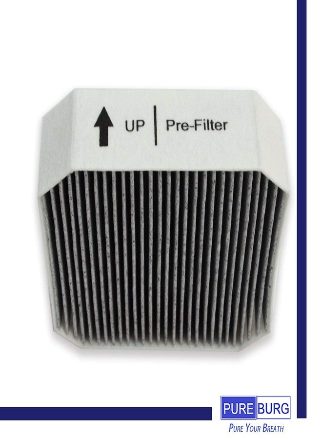 PUREBURG فلتر هيبا بديل من بيوربيرج، متوافق مع جهاز تنقية الهواء موليكول، عالي الكفاءة، كربون نشط، 2 في 1، لتنقية الهواء من الغبار والمركبات العضوية المتطايرة، عبوة من قطعتين - Image 5