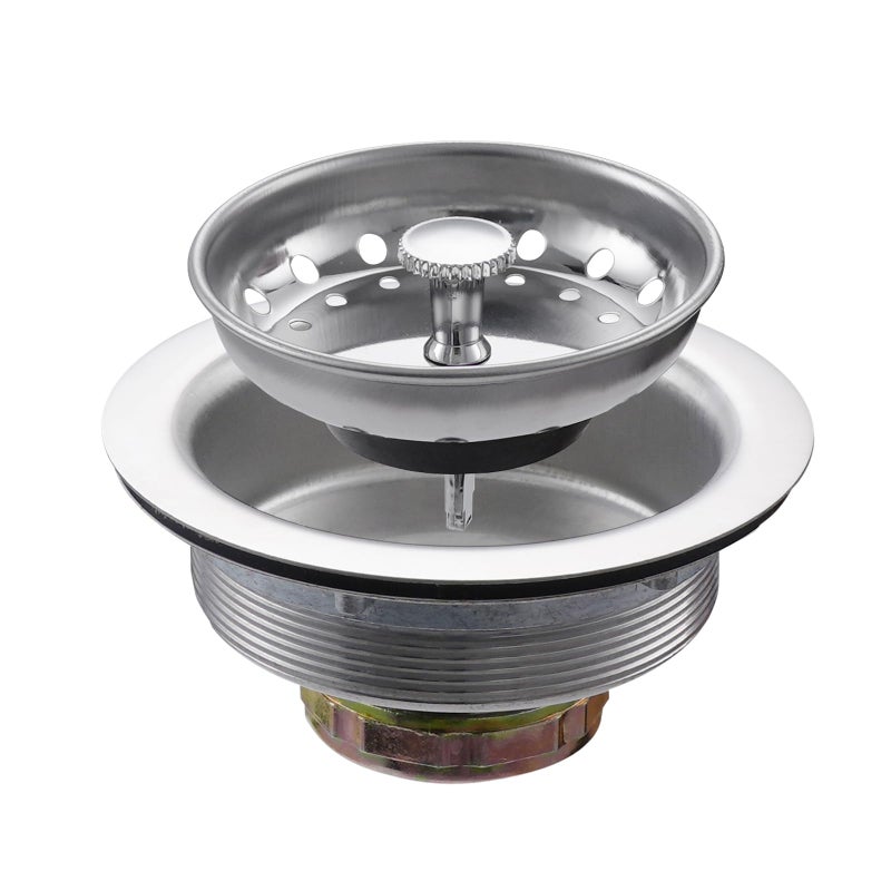 ZM Kitchen Sink Stainless Steel Basket Strainer with Drain Assembly 312 Inch Sink Drain Stopper Plug