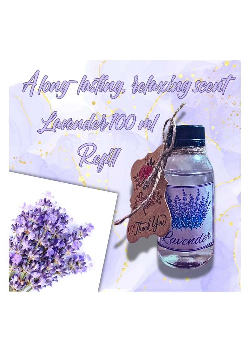عطر لافندر مركز 100 مل زجاجه لاعاده الملئ (Refill) لكل الفواحات - رائحة فواحة تدوم للمنزل والسيارة  - Image 2