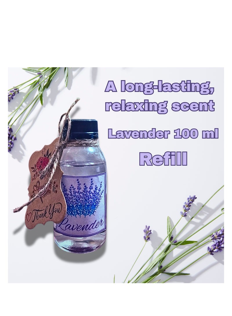 عطر لافندر مركز 100 مل زجاجه لاعاده الملئ (Refill) لكل الفواحات - رائحة فواحة تدوم للمنزل والسيارة  - Image 1