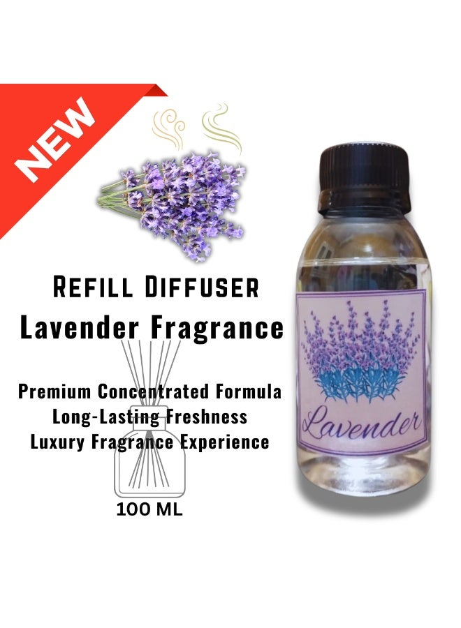 100ml Lavender Concentrated Refill Bottle for all diffusers - Long-lasting, fragrant scent for home and car. - Image 1