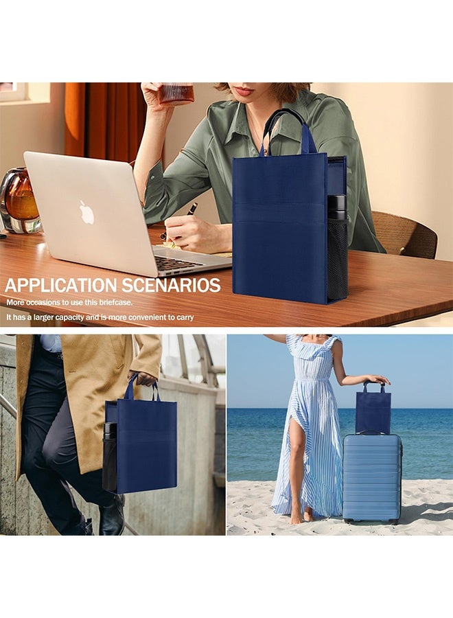 Peachjoy Waterproof Oxford Document Bag, Portable File Tote with Zipper and Net Pocket for B4 Books, Files and Laptop, Ideal for Business Meetings and Office Use (36 * 28 * 10cm) - Image 2