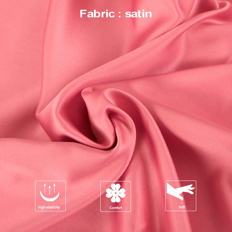 NTBAY Zippered Satin Pillow Cases for Hair and Skin  Luxury Standard Hidden Zipper Pillowcases Set of 2  20x26 Inches  Coral Pink - Image 2