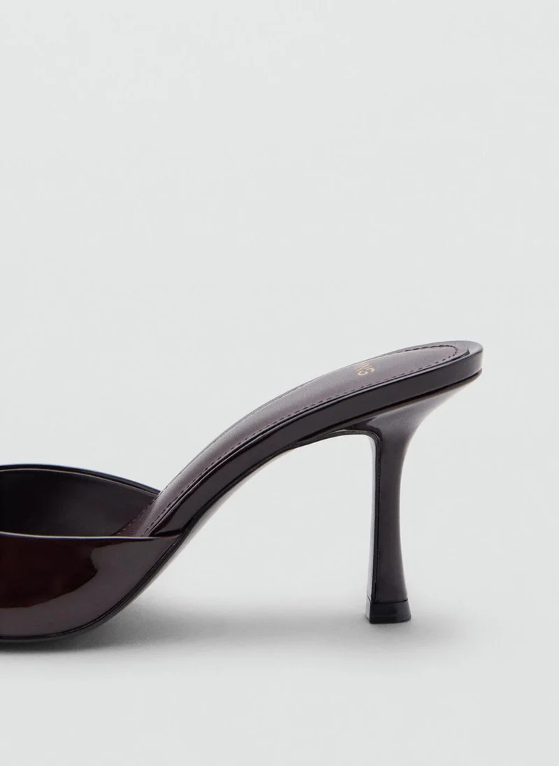 MANGO Patent leather high-heeled sandals