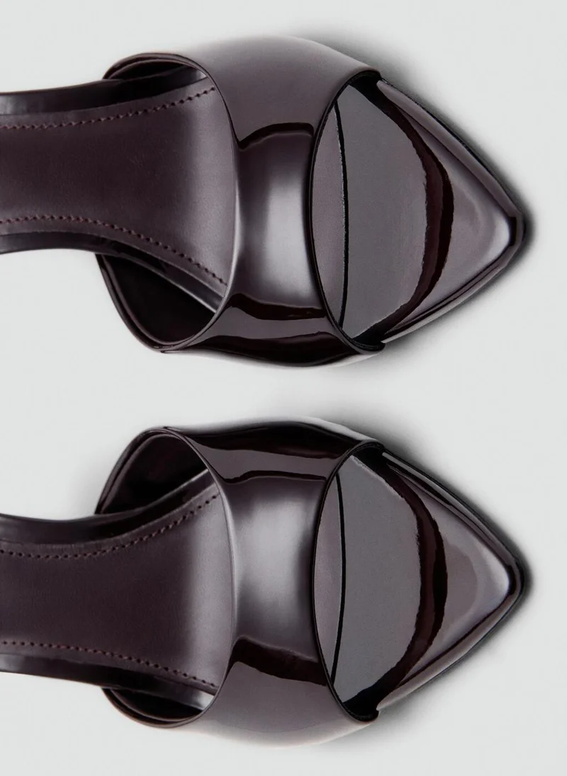 MANGO Patent leather high-heeled sandals