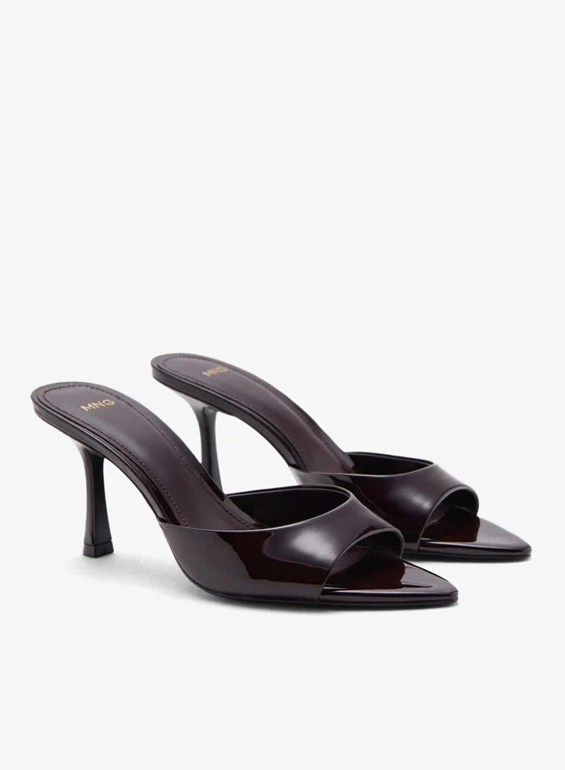 MANGO Patent leather high-heeled sandals