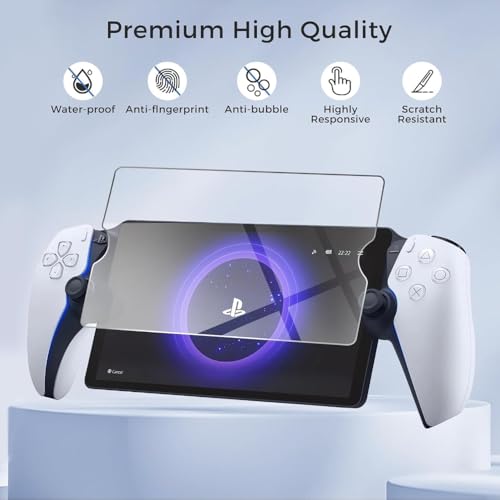 KAFRI 3 in 1 Accessories Bundle for PS Portal Remote Player with EVA Hard Carrying Case, Silicone Cover and Screen Protector Compatible with PlayStation Portal Accessories, Grey - Image 2