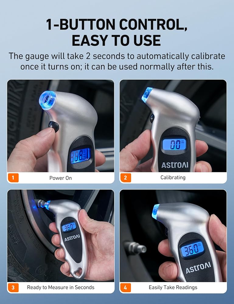 AstroAI Tire Pressure Gauge 150 PSI Digital Tyre Pressure Checker - Image 4