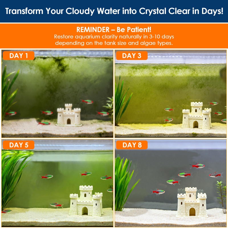 AquaMiracle Aquarium Filter with U - V Light & Filter Sponge, Fish Tank Filter with Timer for Green Water, Turtle Filter with Aeration & Rainfall Mode for Aquarium 20-70 Gallon - Image 2