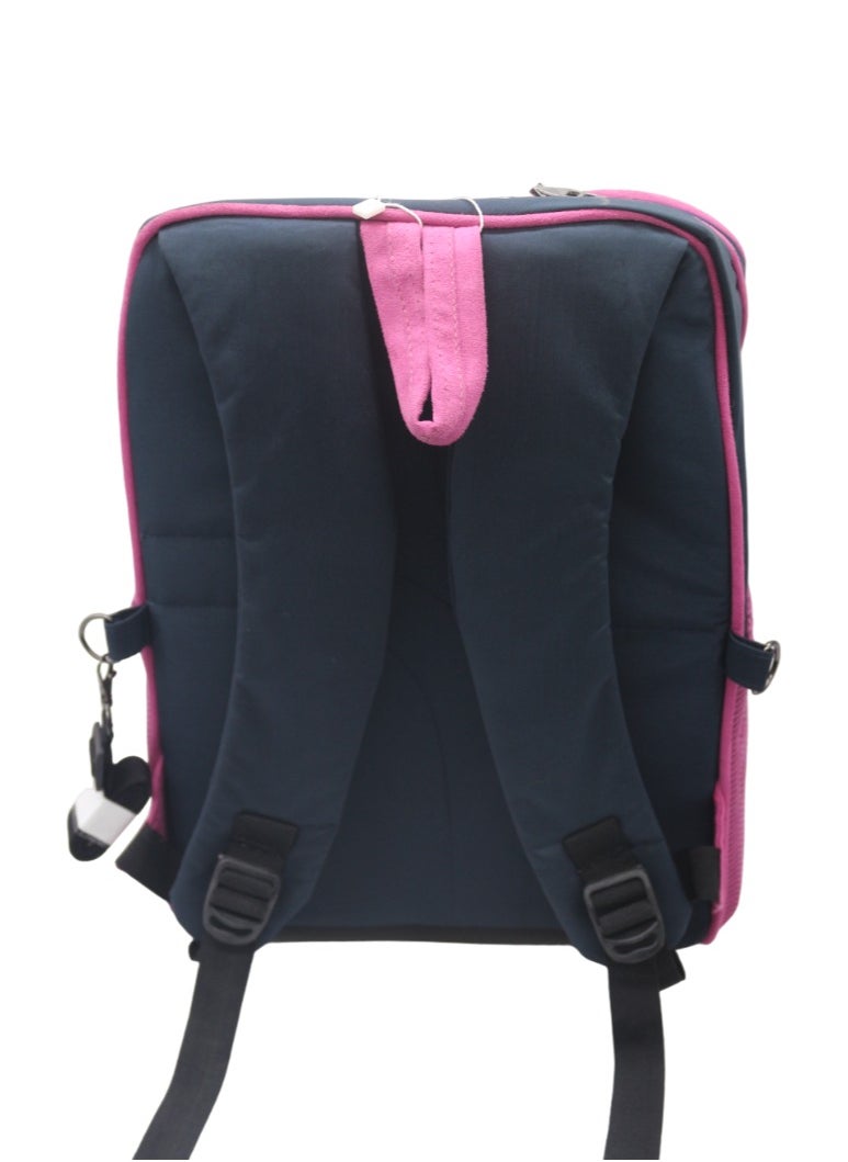 Gharibo Bags Moms bag & portable dining chair for baby ,multi-function backpack with Large capacity two in one - Zigzag.  - Image 3