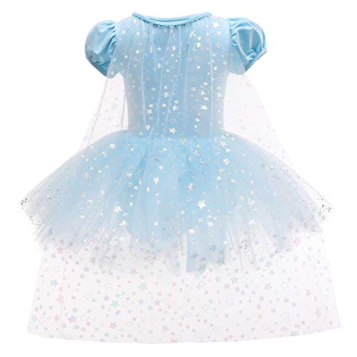 CinheyU Halloween Costumes Frozen Elsa Princess Ballerina Tutu Dress for Baby Girls Birthday Christmas Fancy Party Outfits 18-24M - Image 3
